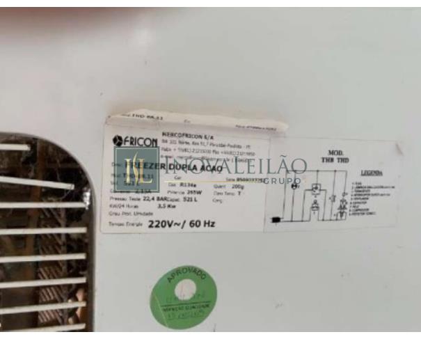 Foto de 02  Freezers horizontais de dupla ação, marca Fricon, 521 L E 503 L 